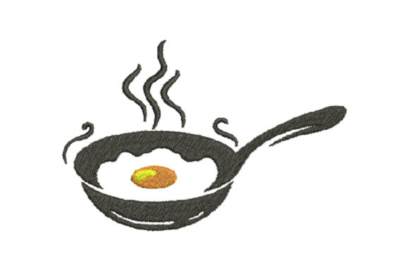 Cute Fried Eggs Embroidery for Kitchen Decor and Gifts