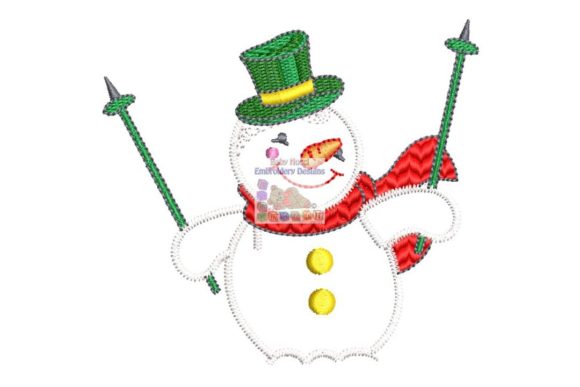 Evaluating Snowman Happy Ski: An Embroidery Seller's Review