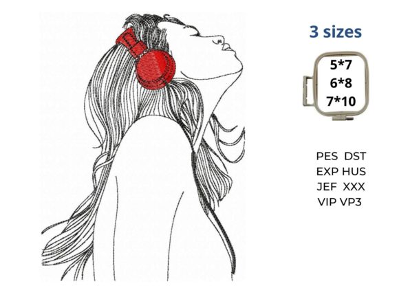 Girl with Headphones Embroidery: A Designer's Review for Personalized Gifts