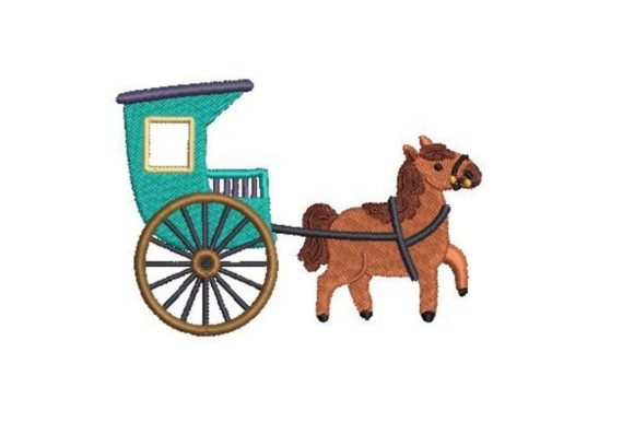 Horse Drawn Carriage Review: A Timeless Embroidery Design