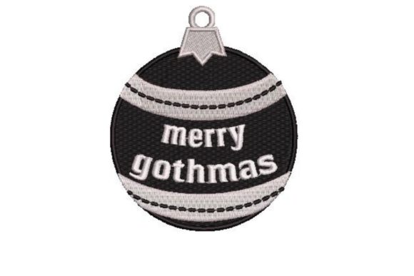 Merry Gothmas Bauble: A Goth Christmas Embroidery Review