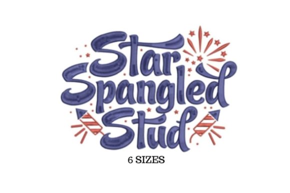 Star Spangled Stud: A Sweet & Patriotic Embroidery Charm