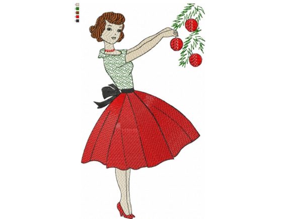 Vintage Christmas Lady: Small Business Embroidery Review