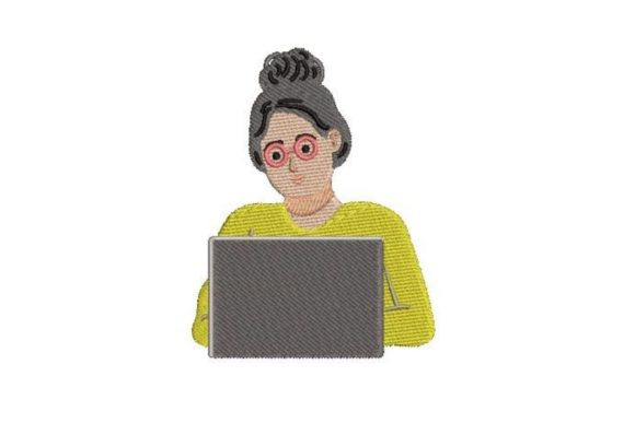 Woman Using a Laptop: A Seasonal Embroidery Review